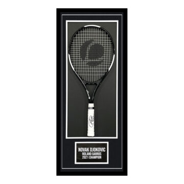 Signed Novak Djokovic Framed Racket - Roland Garros 2021 Winner