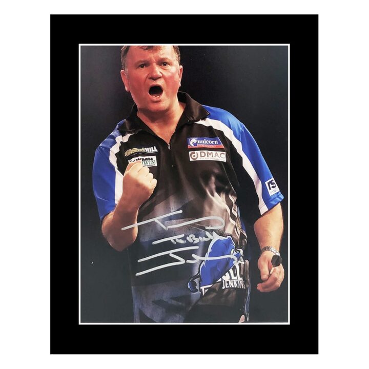 Signed Terry Jenkins Photo Display – 12×10 Darts Icon