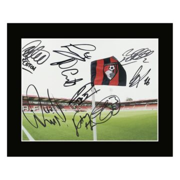 Signed AFC Bournemouth Photo Display – 12×10 Squad Icon