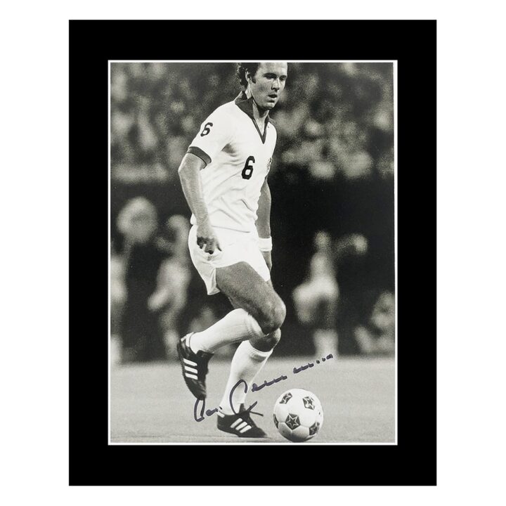 Signed Franz Beckenbauer Photo Display – 12×10 New York Cosmos Icon