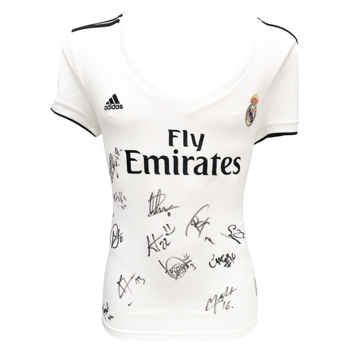 Signed Real Madrid Womens Shirt - Femenino Squad (Damaged)