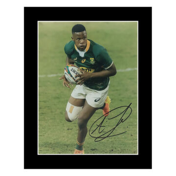 Signed Aphelele Fassi Photo Display 12x10 - South Africa Springboks Icon Autograph