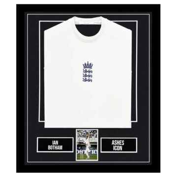 Ian Botham Signed Framed Display Shirt - Ashes Icon Autograph