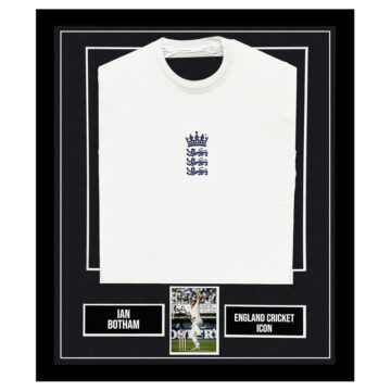 Ian Botham Signed Framed Display Shirt - Ashes Icon Autograph