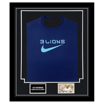 Signed Alex Greenwood Framed Display Shirt - Women's Euro 2022 Winner