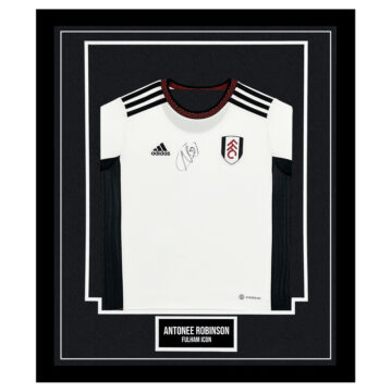 Signed Antonee Robinson Framed Shirt - Fulham Icon Autograph