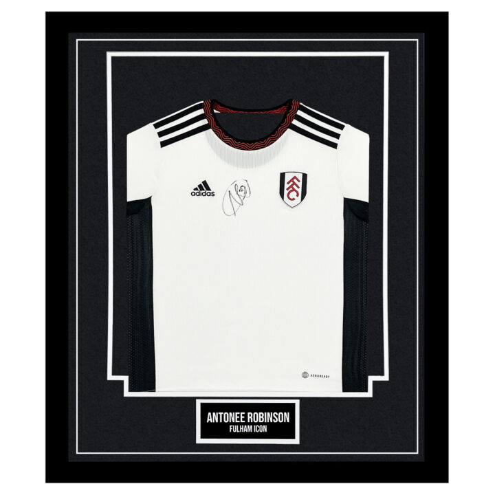Signed Antonee Robinson Framed Shirt - Fulham Icon Autograph