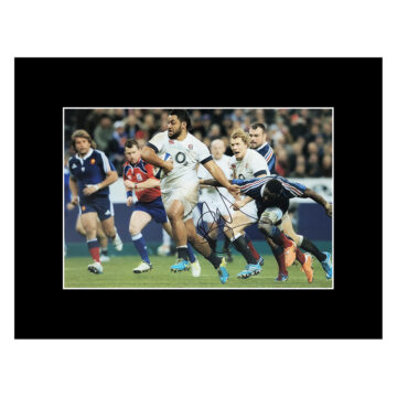 Signed Billy Vunipola Photo Display 16x12 - England Icon