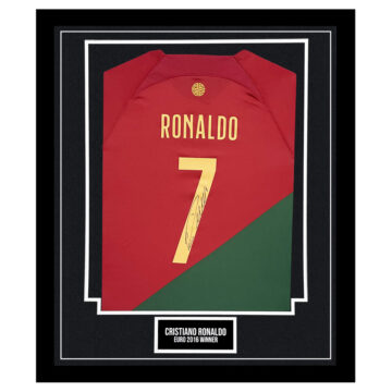 Signed Cristiano Ronaldo Framed Shirt - Euro 2016 Winner Autograph