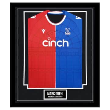 Signed Marc Guehi Crystal Palace Framed Shirt - Premier League 2024