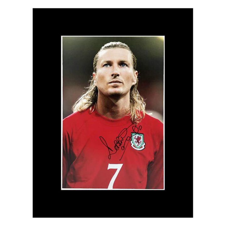 Signed Robbie Savage Photo Display 16x12 - Wales Icon