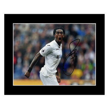 Leroy Fer Signed Photo Display - 10x8 Swansea City Icon