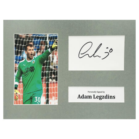 Signed Adam Legzdins Photo Display - 12x8 Burnley Icon