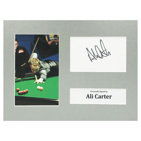 Signed Ali Carter Photo Display - 12x8 Snooker Icon