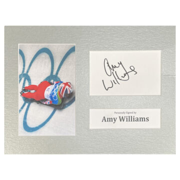 Signed Amy Williams Photo Display - 12x8 Olympic Champion 2010