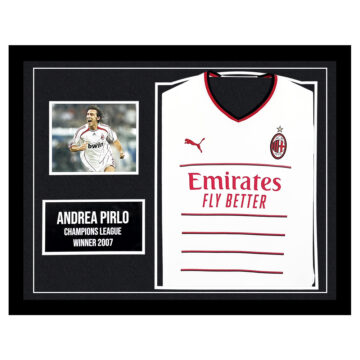 Signed Andrea Pirlo Framed Display - Champions League Winner 2007