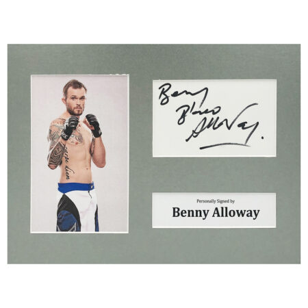 Signed Benny Alloway Photo Display - 12x8 UFC Icon