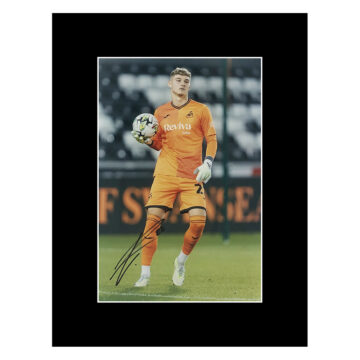 Signed Carl Rushworth  Photo Display - 16x12 Swansea City Icon