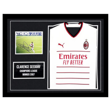 Signed Clarence Seedorf Framed Display - Champions League Winner 2007