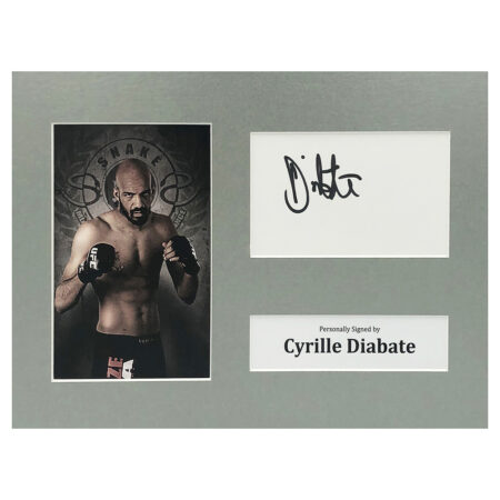 Signed Cyrille Diabate Photo Display - 12x8 UFC Icon