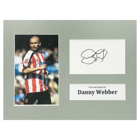 Signed Danny Webber Photo Display - 12x8 Sheffield United Icon