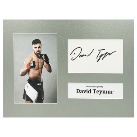 Signed David Teymur Photo Display - 12x8 UFC Icon