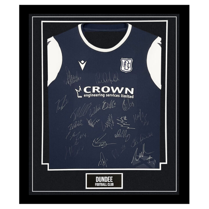 Signed Dundee Football Club Framed Shirt - Squad Autograph