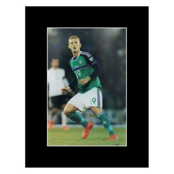 Signed George Saville Photo Display - 16x12 Northern Ireland Icon Autograph