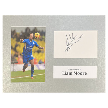 Signed Liam Moore Photo Display - 12x8 Leicester City Icon