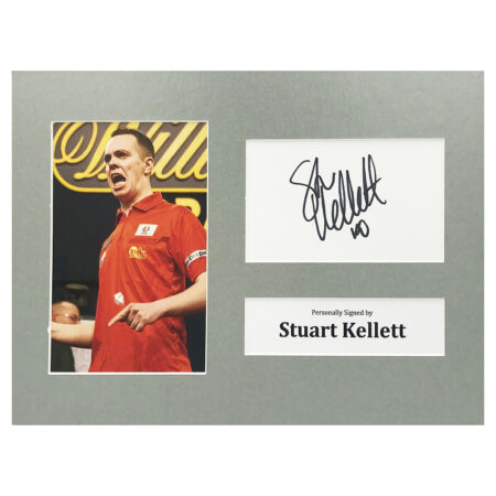 Signed Stuart Kellett Photo Display - 12x8 Darts Icon