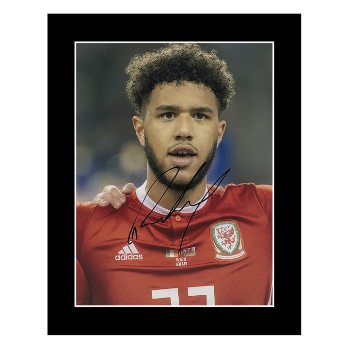 Signed Tyler Roberts Photo Display - 12x10 Wales Icon