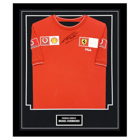 Framed Michael Schumacher Signed Shirt - F1 World Champion