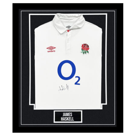 James Haskell Signed Framed Shirt - England Rugby