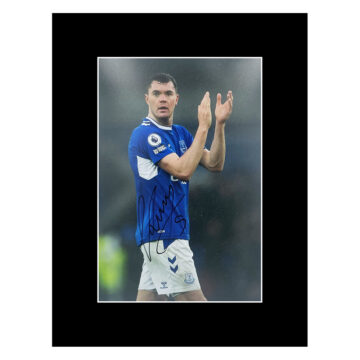 Autograph Michael Keane Photo Display 16x12 - Everton Icon
