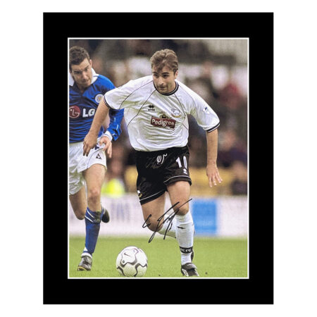 Georgi Kinkladze Signed Photo Display - 10x8 Derby County Autograph