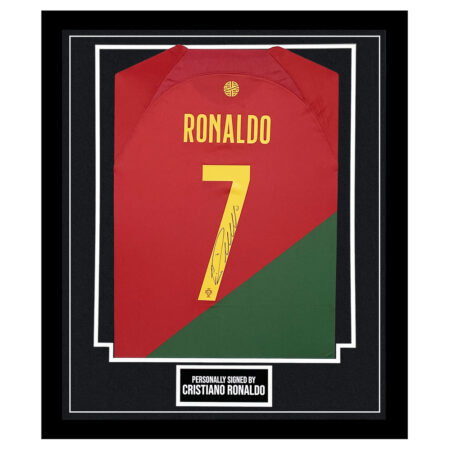 Framed Cristiano Ronaldo Signed Shirt - Portugal Autograph