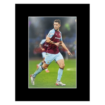 James Tarkowski Autograph Photo Display 16x12 - Burnley Icon