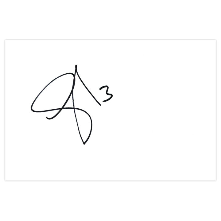 Signed Gordon Greer White Card - Brighton & Hove Albion Autograph