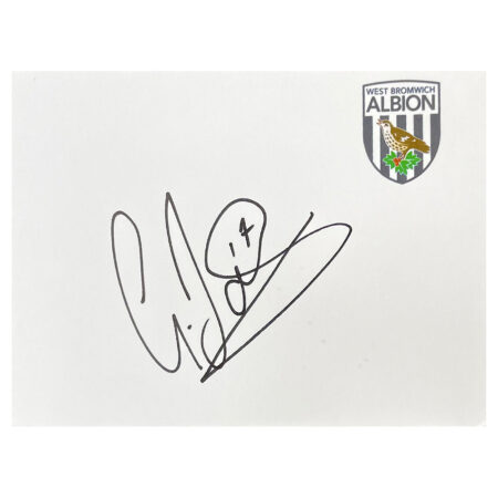 Signed Graham Dorrans White Card - West Bromwich Albion Autograph