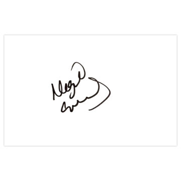 Signed Nigel Gibbs White Card - Watford Autograph