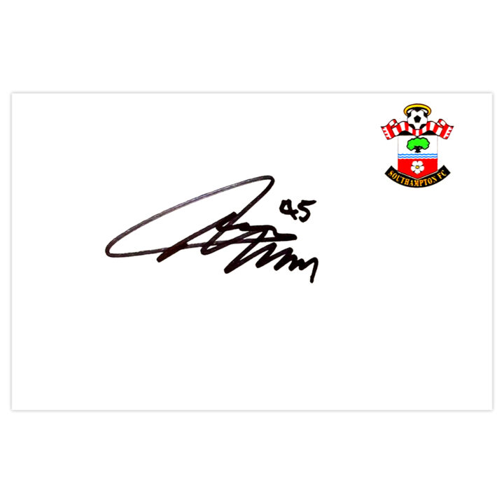 Signed Ryan Seager White Card - Southampton Autograph