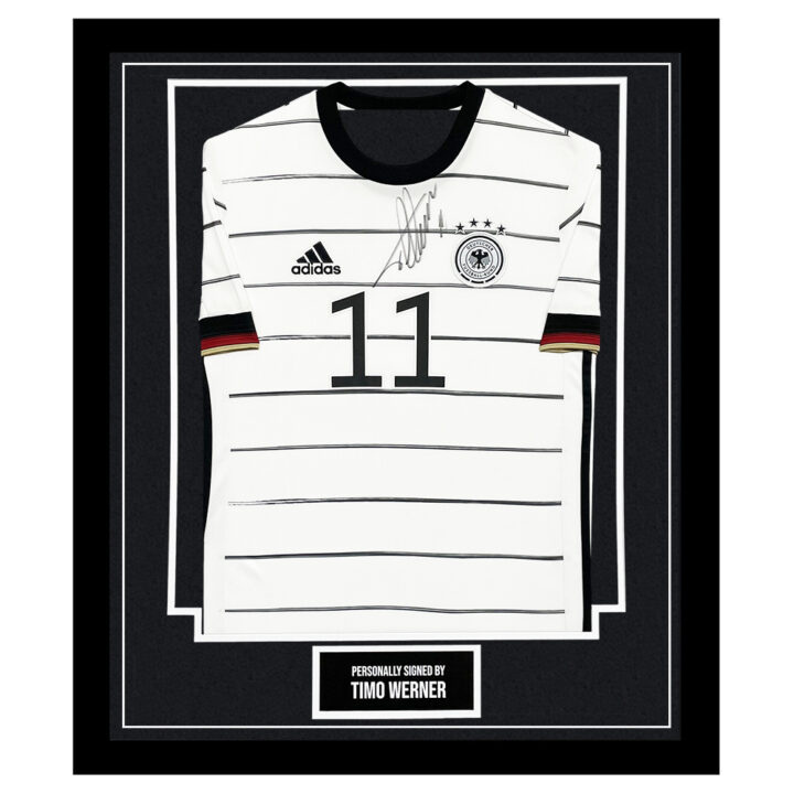Framed Timo Werner Signed Shirt - Germany Autograph
