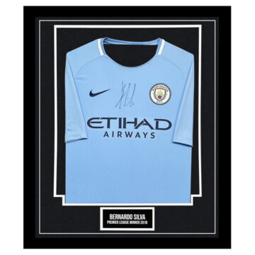 Signed Bernardo Silva Framed Shirt – Premier League