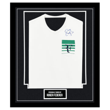 Framed Roger Federer Signed Shirt - Tennis Autograph