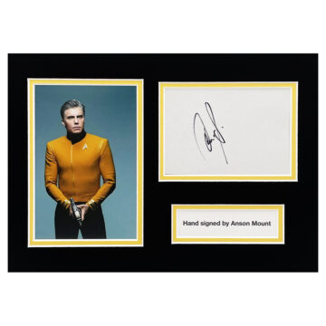 Signed Anson Mount Photo Display - 12x8 Star Trek Icon