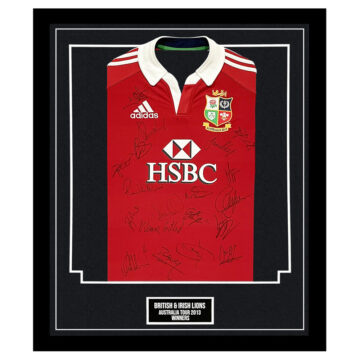 Signed British & Irish Lions Framed Shirt – Australia Tour 2013 Winners