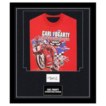 Signed Carl Fogarty Framed Display Shirt - Superbike World Champion