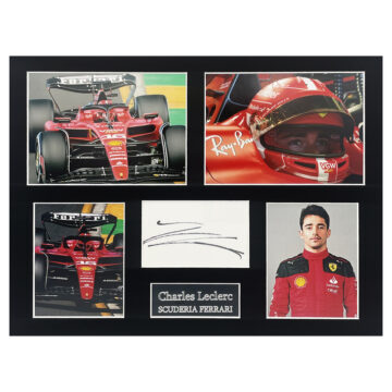 Signed Charles Leclerc Photo Display - 16x12 Ferrari Autograph