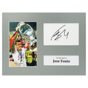 Signed Jose Fonte Photo Display - 12x8 Euro 2016 Winner