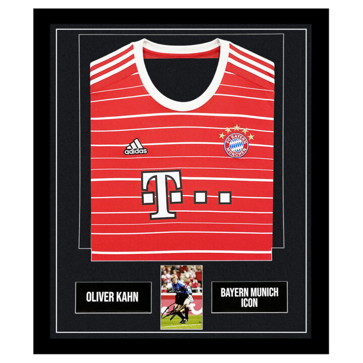 Signed Oliver Kahn Framed Display Shirt - Bayern Munich Icon